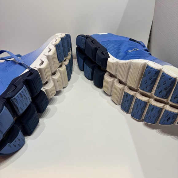 On Women’s Cloudflow, Blue/White Running Shoe - Picture 7 of 7